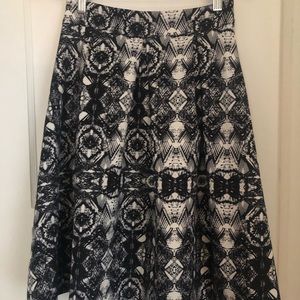 Scuba material knee length skirt